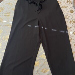 LC Lauren Conrad Black Wide Leg Pants XL Elastic Waist Tie Palazzo